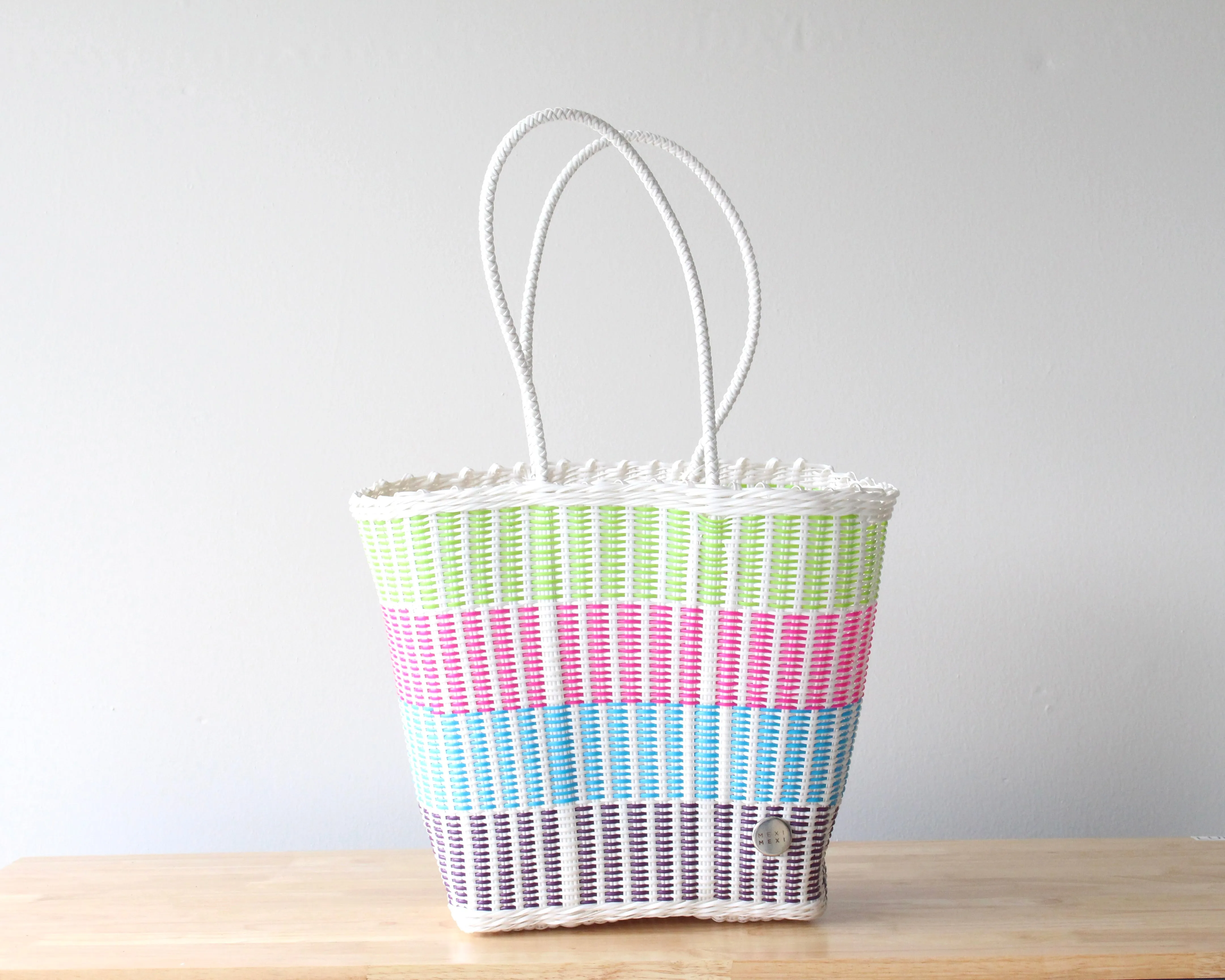 White with pastels colors Tote Bag by MexiMexi