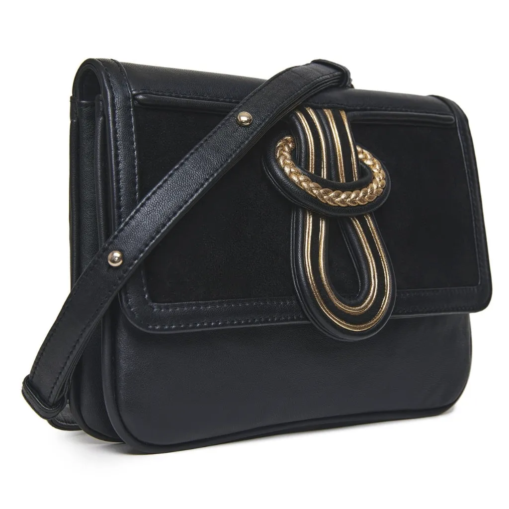 Wilbur Knot - Black with Gold trim